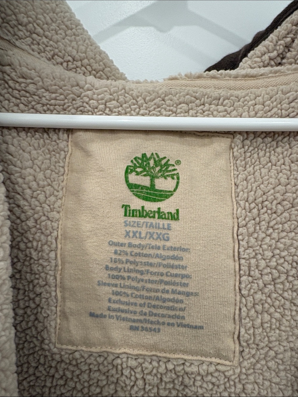 Timberland Tan Sherpa-Lined Zip Hoodie - Picture 2 of 4